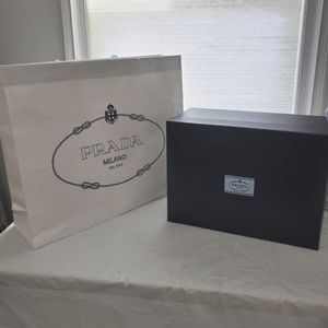Empty Prada box and Shopping Bag